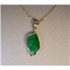 Image 1 : 14K GOLD EMERALD (3.3CT) PENDANT NECKLACE
