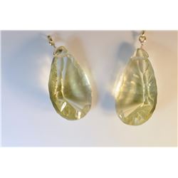 14K GOLD QUARTZ EARRINGS