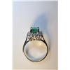 Image 2 : 14K GOLD EMERALD (1.85CT) & DIAMOND (0.55CT) RING
