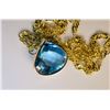 Image 1 : 14K GOLD BLUE TOPAZ NECKLACE