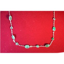 10K GOLD EMERALD NECKLACE