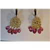 Image 1 : 14K GOLD RUBY (5.88CT) EARRINGS
