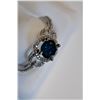Image 2 : 14K GOLD BLUE DIAMOND (1.1CT) & WHITE DIAMOND
