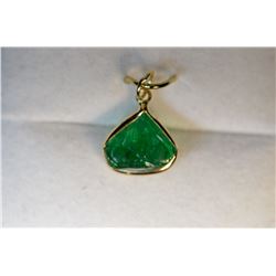 10K GOLD EMERALD PENDANT