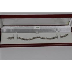 #49 14K WHITE GOLD DIAMOND TENNIS BRACELET