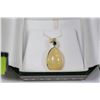 Image 1 : #73 14K GOLD DIAMOND OPAL PENDANT NECKLACE