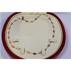 #68 14K GOLD SAPPHIRE NECKLACE
