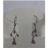 Image 1 : 10K WHITE GOLD GEMSTONE EARRINGS