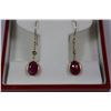 Image 1 : #28 14K GOLD LADIES RUBY & DIAMOND DROP STYLE