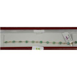 #15 14K GOLD GEMSTONE BRACELET