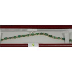 #9 10K YELLOW GOLD GEMSTONE BRACELET