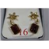 Image 1 : 10K GOLD LADIES RUBY EARRINGS