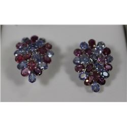 #16 925 STERLING SILVER BLUE SAPPHIRE & RUBY STONE