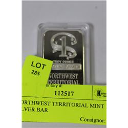 NORTHWEST TERRITORIAL MINT 1oz SILVER BAR