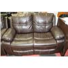 Image 2 : NEW ROCKFORD BROWN LEATHERETTE RECLINING SOFA