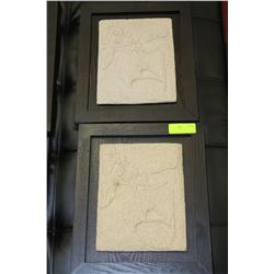 PAIR OF SANDCAST PICTURES ON CHOICE