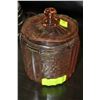 Image 1 : VINTAGE PINK DEPRESSION GLASS CANDY JAR