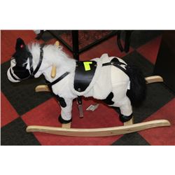 BLACK & WHITE ROCKING HORSE