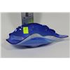 Image 1 : BLUE AND WHITE ART GLASS DISH