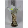 Image 1 : BROWN AND WHITE ART GLASS VASE