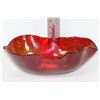 Image 1 : RED ART GLASS BOWL