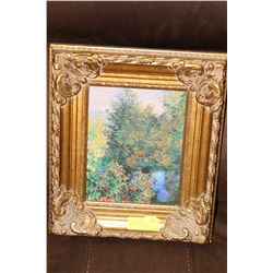 FRAMED MONET OIL RECREATION "CORNER OF THE GARDEN"