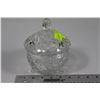 Image 1 : FOOTED PINWHEEL CRYSTAL BOWL WITH LID