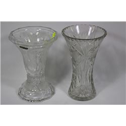 PAIR OF CRYSTAL VASES
