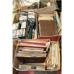 PALLET OF ASSORTED RECORDS & CASSETES