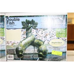 DOUBLE FISH SPOUTING STATUE