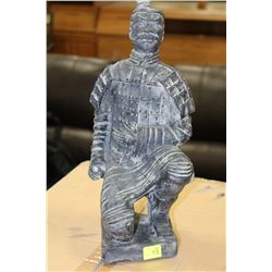 TERRA COTTA KNEELING WARRIOR ORNAMENT