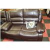 Image 3 : MARTIN NEW BROWN LEATHER RECLINING SOFA