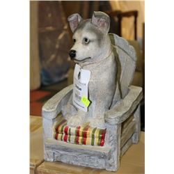 ANGEL DECOR 'JAGER' HUSKY STATUE