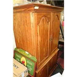 OAK 2 PC ARMOIRE