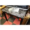 Image 1 : FAUX MARBLE BAR TABLE (SCRATCH ON TOP)