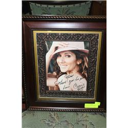 CELINE DION SIGNED FRAMED PHOTOGRAPH