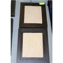 PAIR OF SANDCAST PICTURES ON CHOICE