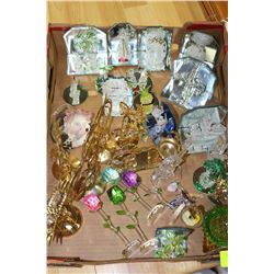 BOX OF CRYSTAL ORNAMENTS