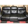 Image 1 : BLACK LEATHERETTE  RECLINING SOFA