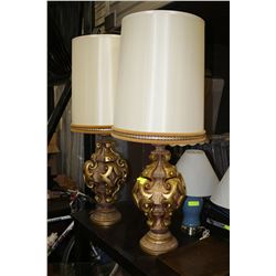 SET OF VERY LARGE VINTAGE LAMPS