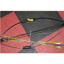 TWO BOWS WITH BUNDLE OF ARROWS