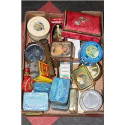 COLLECTION OF VINTAGE & ANTIQUE CANS