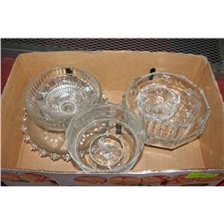 TRAY OF ASSORTED GLASSWARE