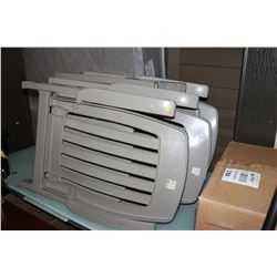 4 PLASTIC FOLDING CHAIRS