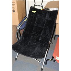 FABRIC SHAG STYLE FOLDING CHAIR