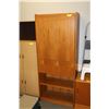 Image 1 : TEAK DROP DOWN DESK & SHELVING UNIT
