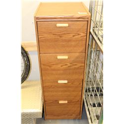 4-DRAWER WOODEN FILING CABINET