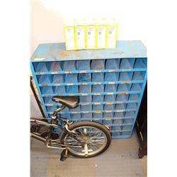 LARGE BLUE 72-BIN BOLT BIN