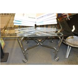 METAL & GLASS DINING TABLE