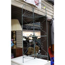 COLLAPSIBLE METAL CORNER 3 SHELVED UNIT